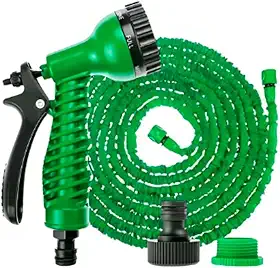 Mangueira MÁgica Jardim Resistente Expansivel lAVAR Carros Garagem Multiuso (15 metros) Cor: Verde ou azul (enviadas conforme a disponibilidade)