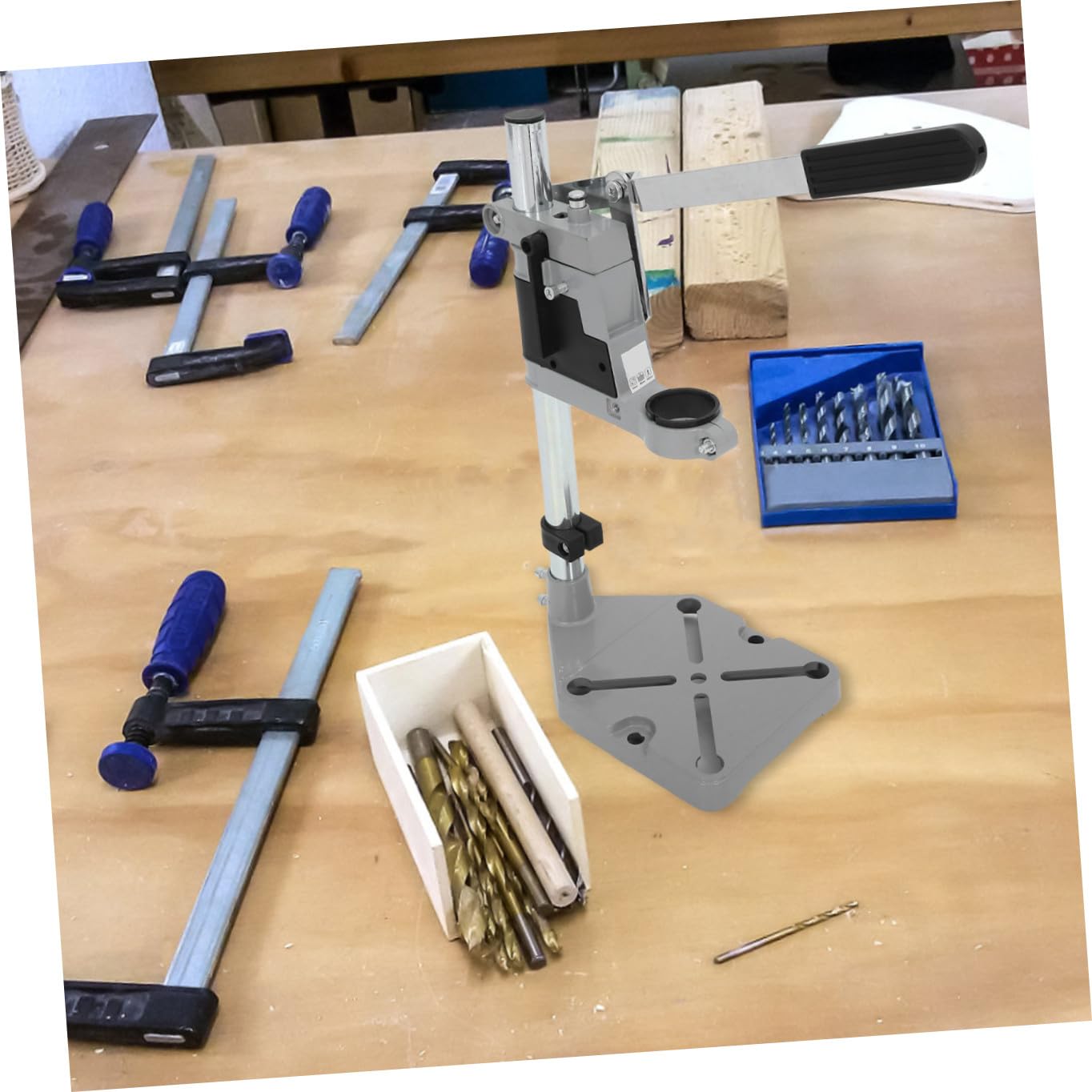 iplusmile Supporto Per Trapano Colonna Supporto Da Tavolo Per Trapano Manuale Adattatore Portatile Per Utensile Elettrico Robusto e Stabile Per Lavoro Sicuro