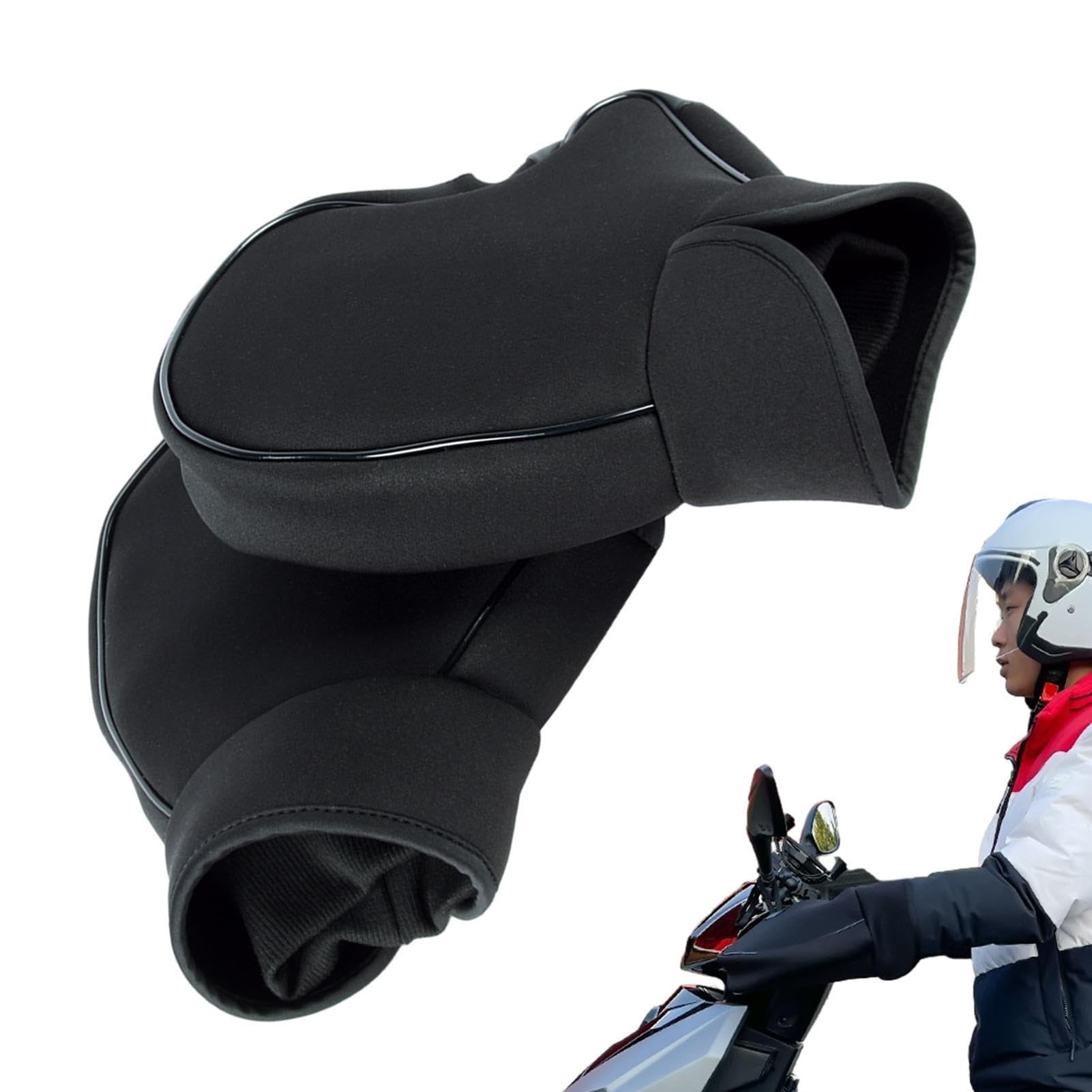 Manicotti per manubrio moto | Guanti antivento per la guida invernale | Accessorio invernale flessibile ed elastico per moto, scooter e motoslitte