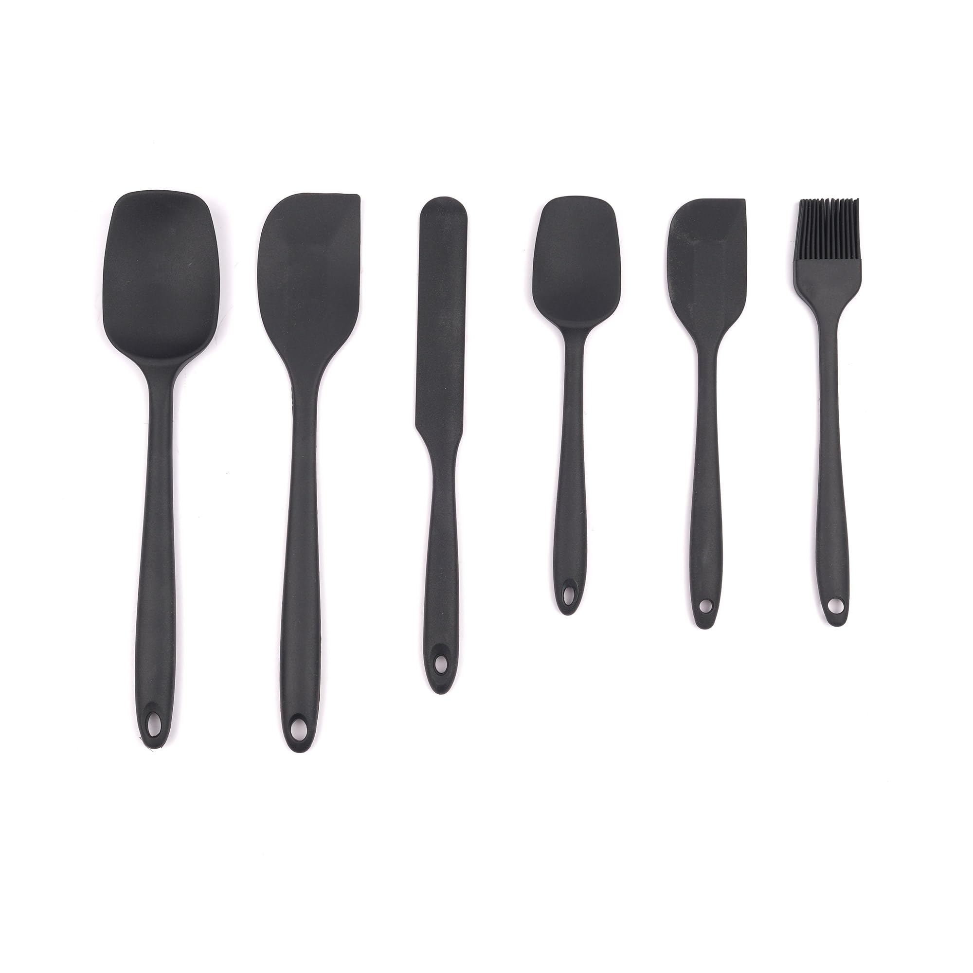 PİKAS Silikon Spatula Seti 6’lı – Isıya Dayanıklı Yanmaz Yapışmaz Mutfak Gereçleri, Kaşık, Bıçak, Pasta Spatulası, Yumurta Fırçası