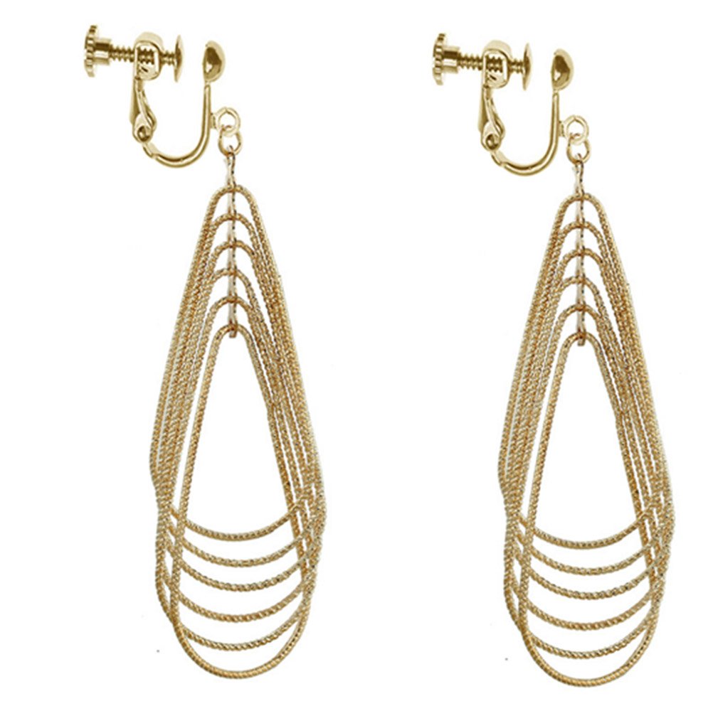 Clip On Waterdrop Earrings Bohemian Exquisite Dangle Drop Proms Gift