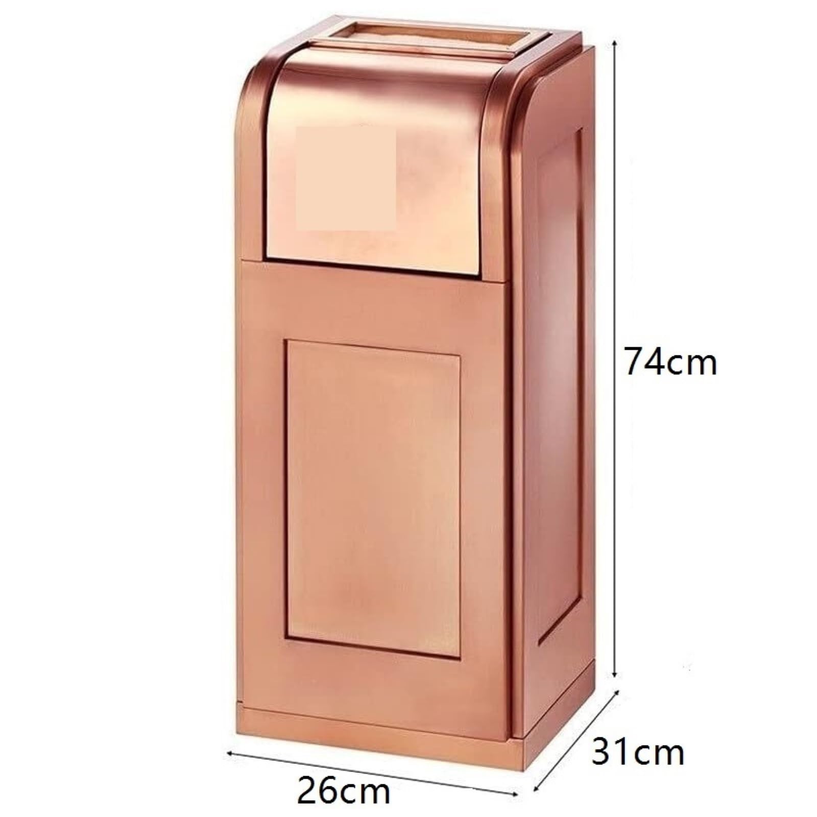 Kosz Śmieci Kosz Na Śmieci Ze Stali Nierdzewnej Duży Komercyjny Zewnętrzny Pionowy Popielniczka Na Zewnątrz(Rose gold)