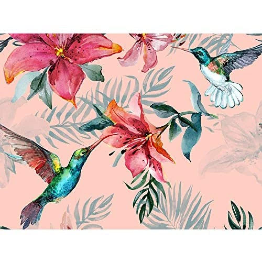 Wee Blue Coo Hummingbirds And Lilies Unframed Art Print Poster Wall Decor 12x16 inch