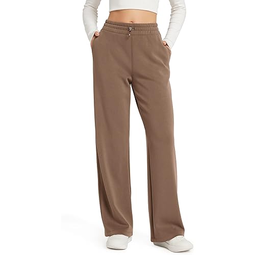 ODODOS Women's Modal Soft Wide Leg Pants with Pockets Adjustable Shockcord High Waist Casual Lounge Pants-27/29/31" Inseam
