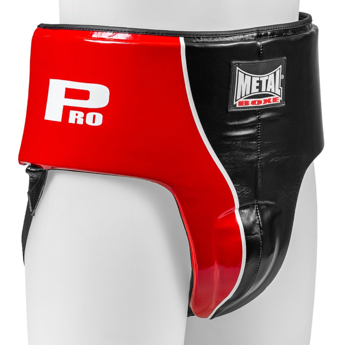 METAL BOXE Coquille Professionnelle Club Line Hommes, Noir/​Rouge, S/​M