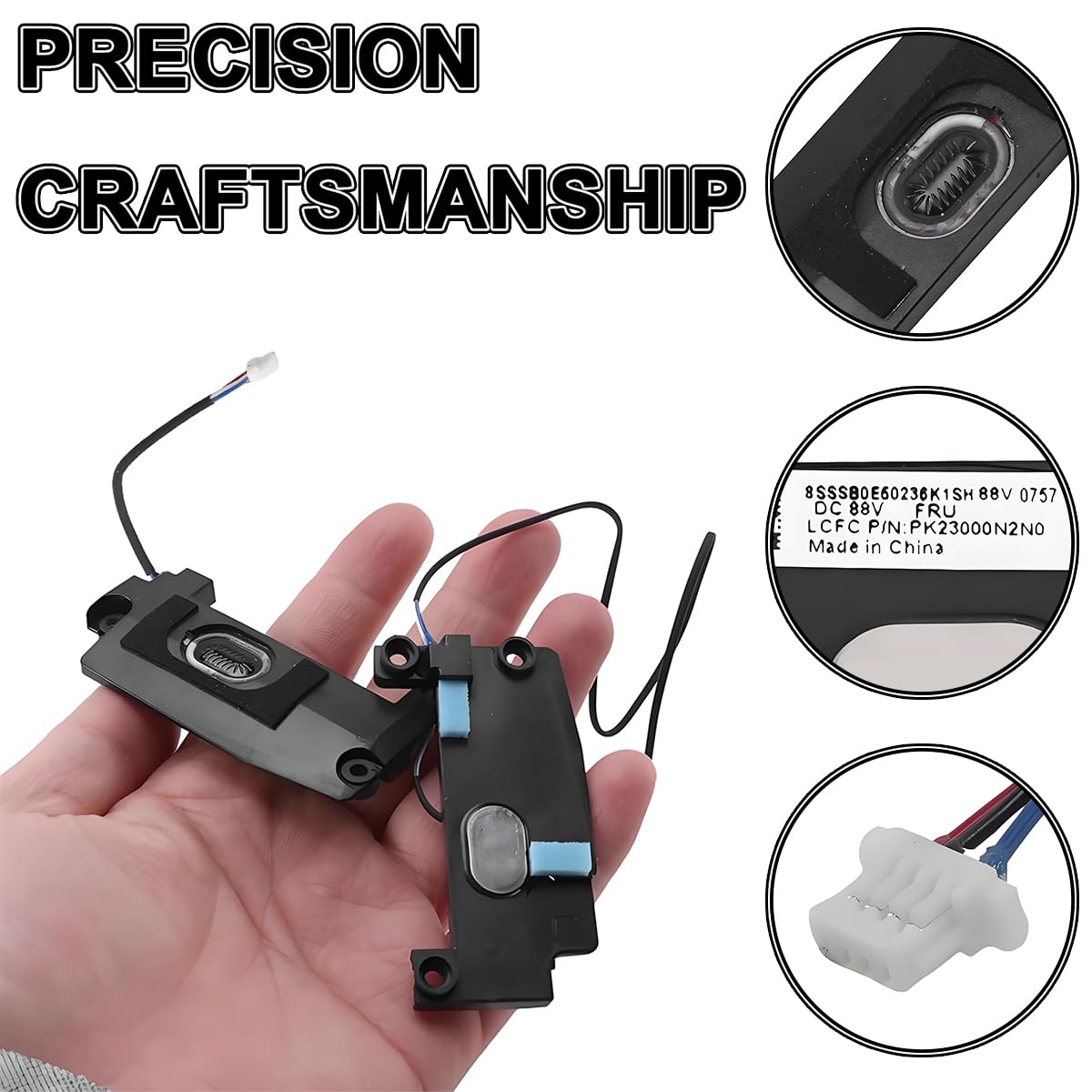 Altoparlante Interno per Laptop per Lenovo Thinkpad T460S 20F9 20FA T470S 20HF 20HG, Altoparlanti integrati Sinistro e Destro PK23000N2Y0 PK23000N2N0 00JT988 Audio HiFi