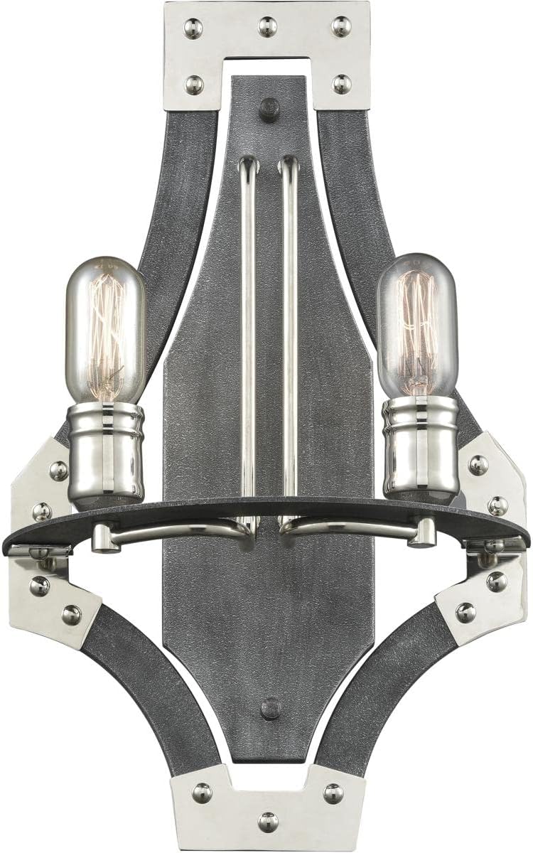 Elk Lighting 15230/2 Wall Sconce, Silverdust Iron