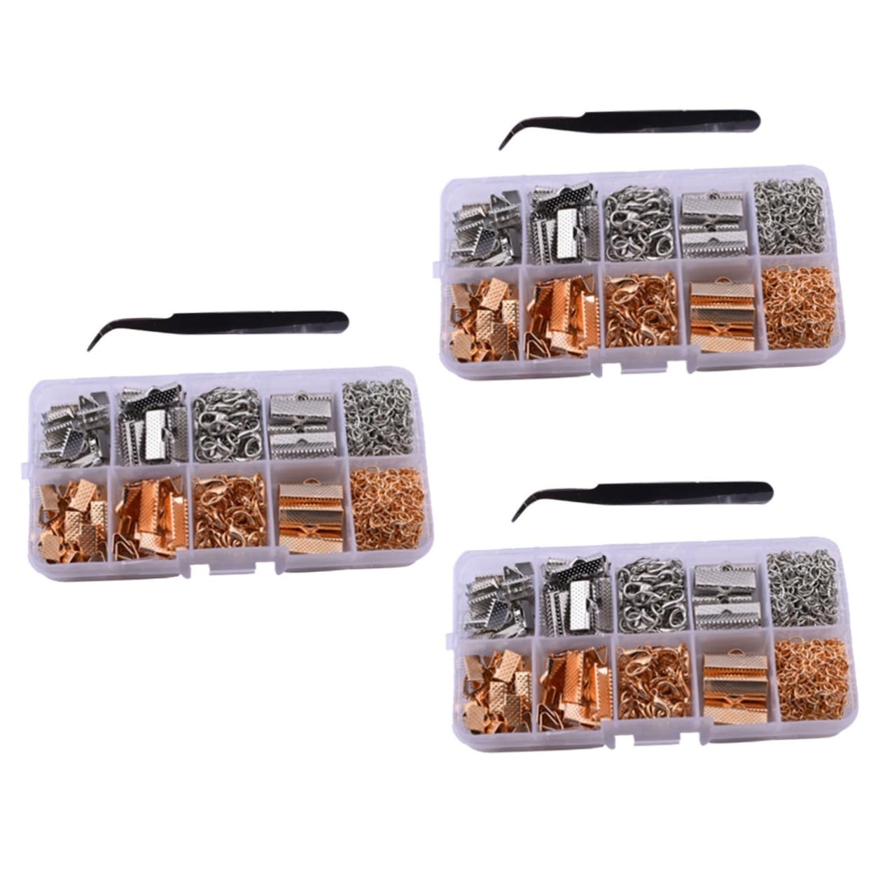 Lurrose 1113stücke Teiliges Diy Schmuckset Mit Goldenen Halsketten-clips Schmuckwerkzeug Und Zubehör Für Kreative Damen Und Mädchen Für Individuelle Schmuckherstellung