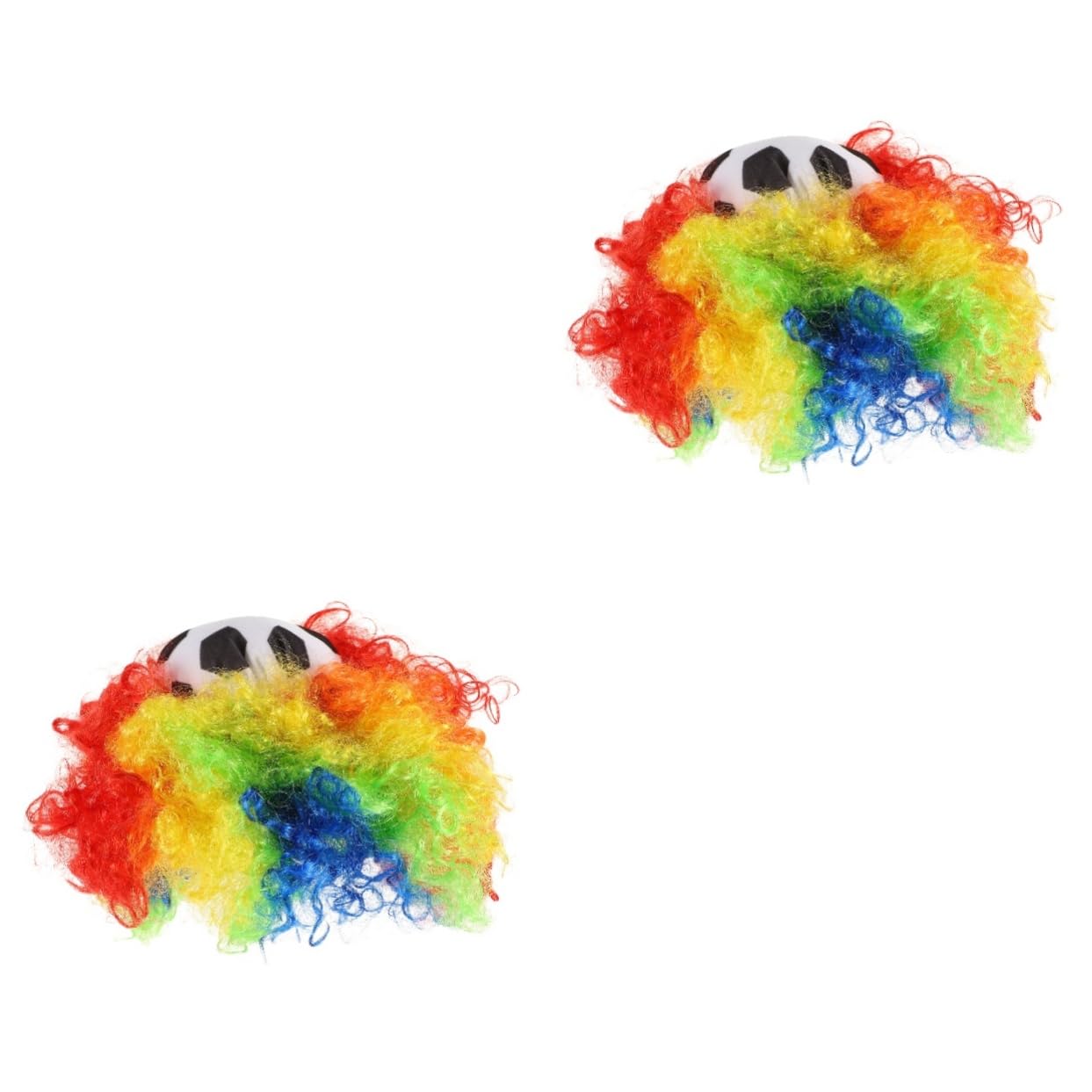 PRETYZOOM 2pcs Wig Costume Headband Football Headband Hair Accessories Sport Accessories Head Bandana Fake Hair for Holiday Charming Fake Hair Funny Fake Hair Spinning
