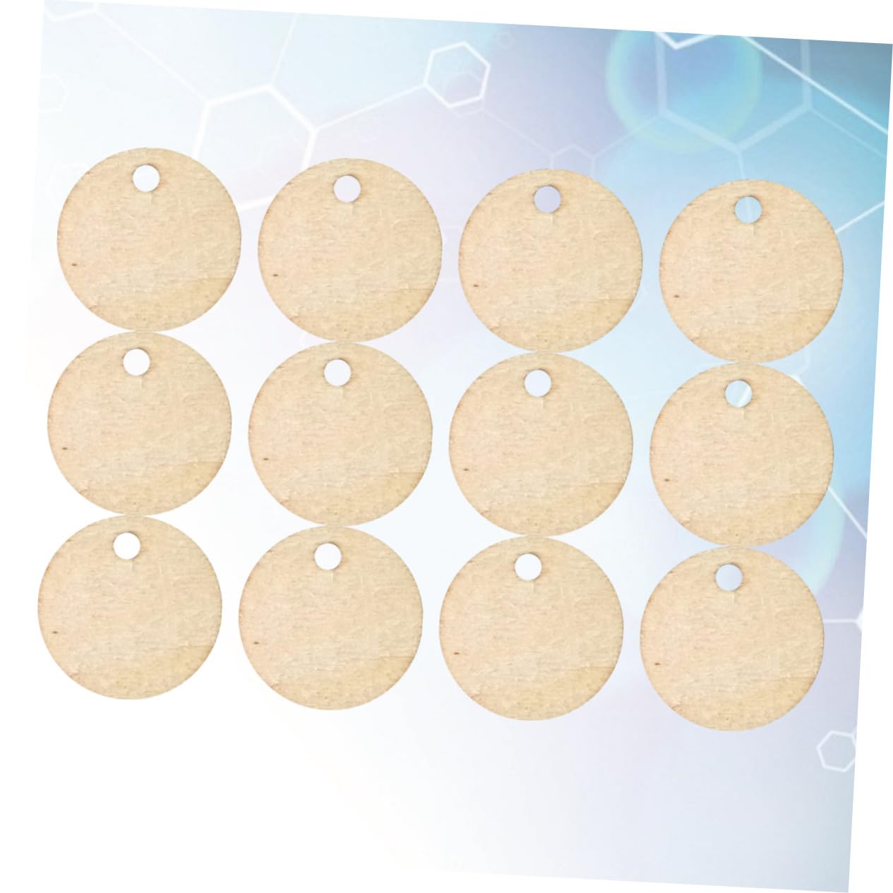 Housoutil 50 Pezzi Dischetti Legno Tondi con per Lavoretti Fai da Te Decorazioni Casa Scrapbooking Etichette Personalizzabili Superficie Liscia senza Sbavature