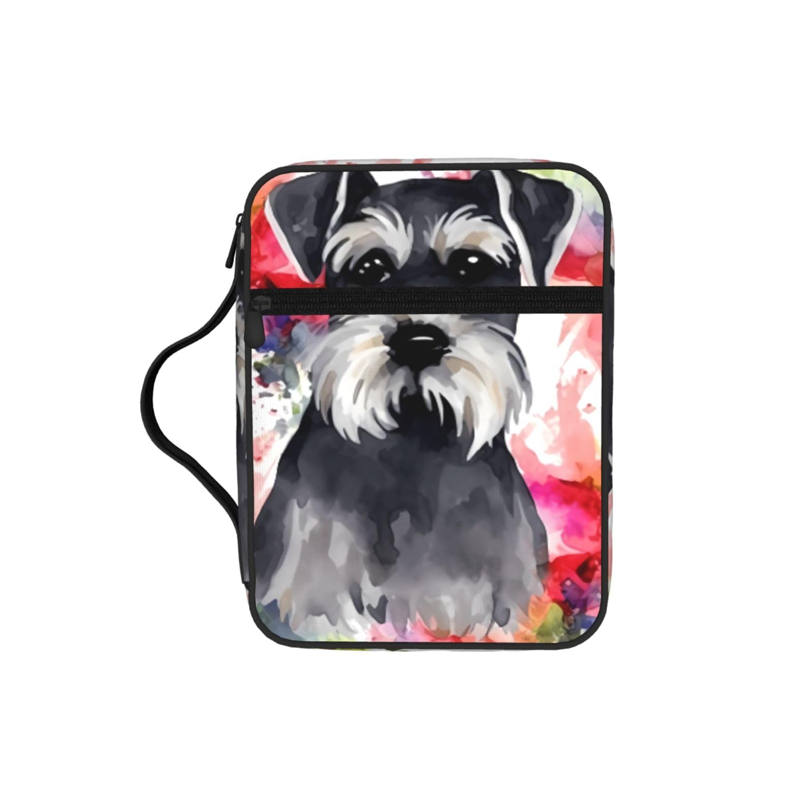 Schnauzer Bible Cover Case Waterproof Bible Bag With Handle Organizer Storage Book Cover For Bible Study