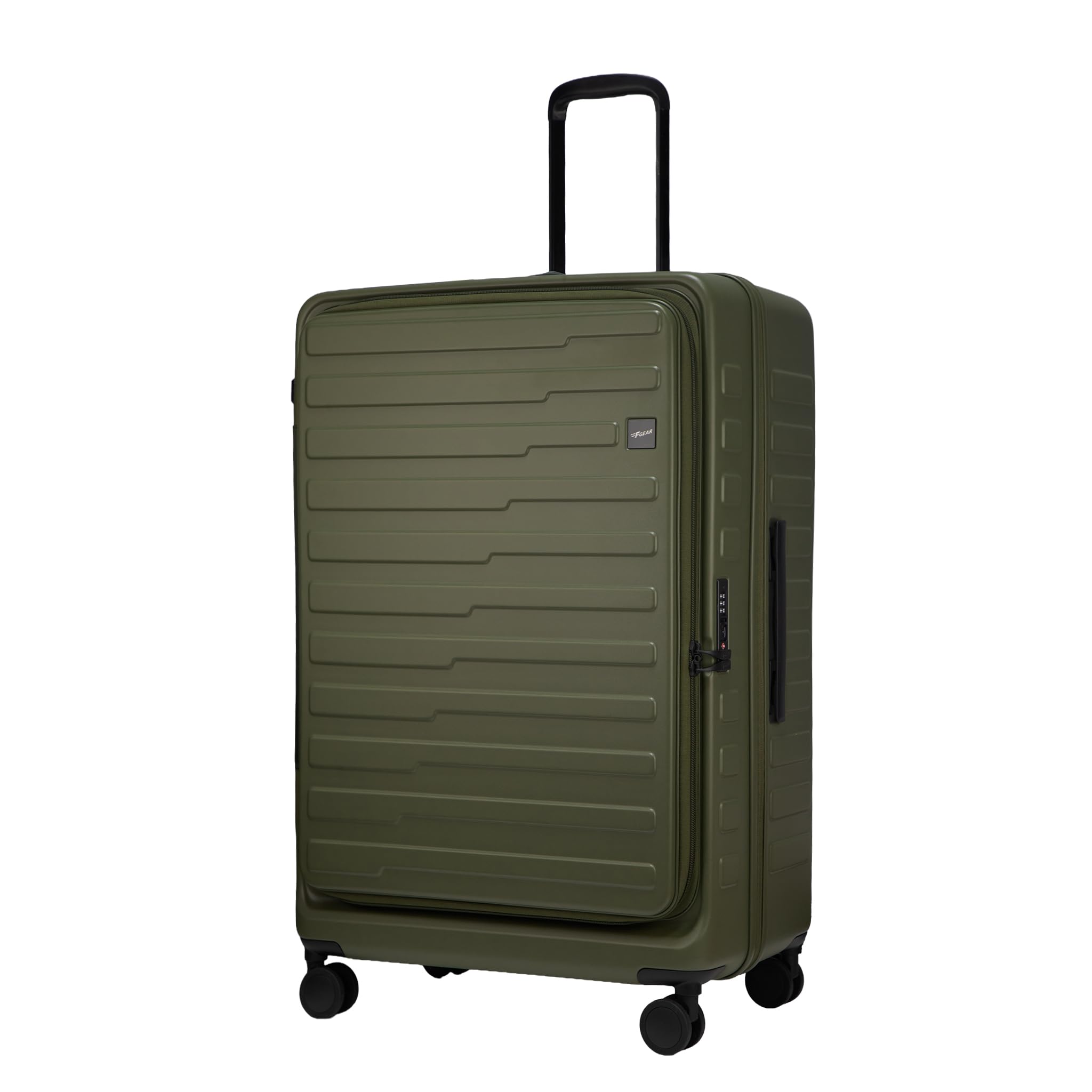Sedona Large 79cm German Polycarbonate Hard Luggage|Japanese Hinomoto Silent Wheels |Expandable Check-in Suitcase Travel | Wet Pocket, TSA Lock, Anti-Theft Zipper|Taupe (Army Green)