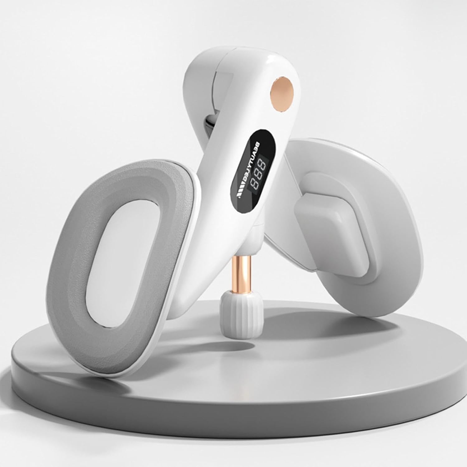 Smart Thigh Trainer & Pelvic Floor Exerciser with Digital Display | Adjustable Resistance Hip Master Kegel Exerciser for Women & Men | Premium Inner Thigh Toner & Workout Home Gym(White & Rose Gold)-image-33