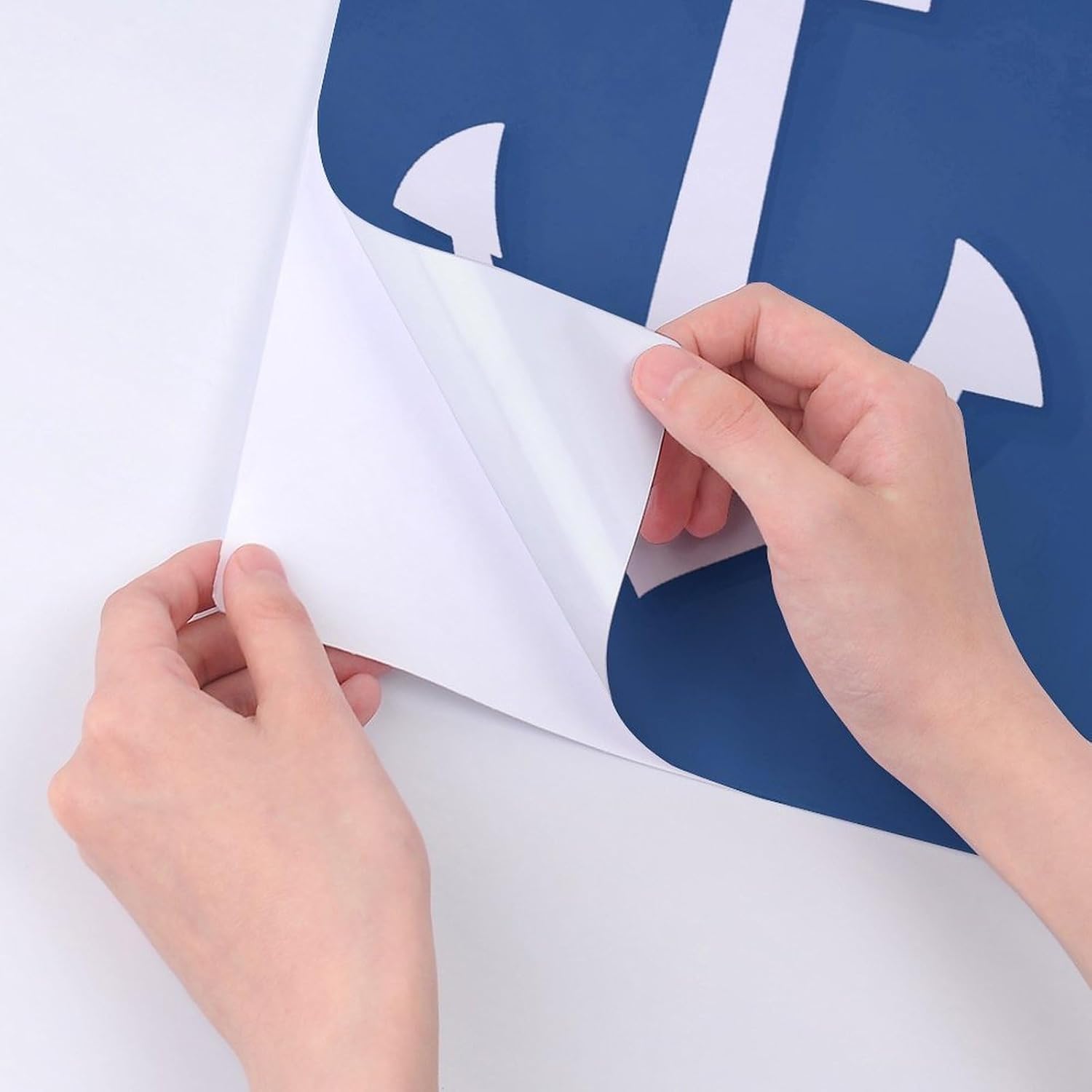 Cute Stickers Waterproof Funny Nautical White Anchor Pattern Stickers for Water Bottles Laptop Decor