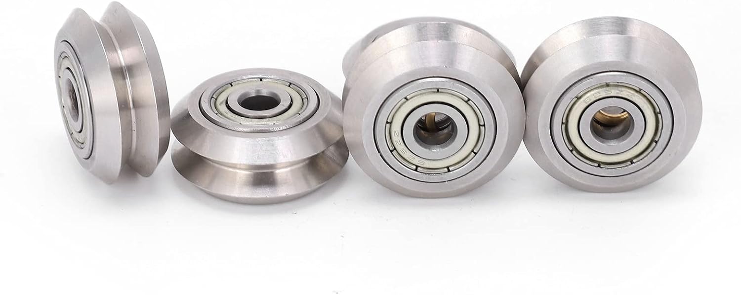 5Pcs V-Shape Groove Wheel Stainless Steel Passive Round Wheel V-Type Pulley for Openbuilds 5mm Inner Hole : Industrial & Scientific