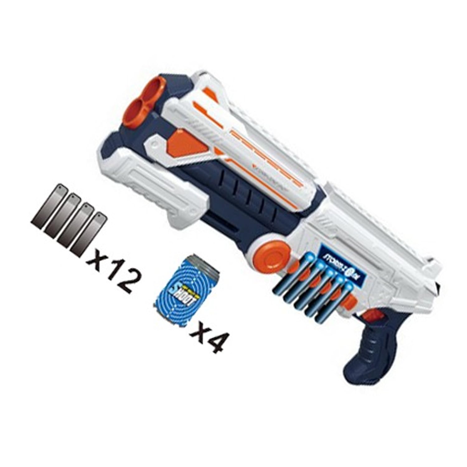 Sponsored Ad – Baybee Exterminator Gun Hyper Power Battle Series Toy with 12 Pcs Soft Dart Bullets and 4 Shoot Dart | Gun Toys Plastic Safe Weapon Gunshot Outdoor Game Toy for 5+ Years Kids Boys Gift (White)