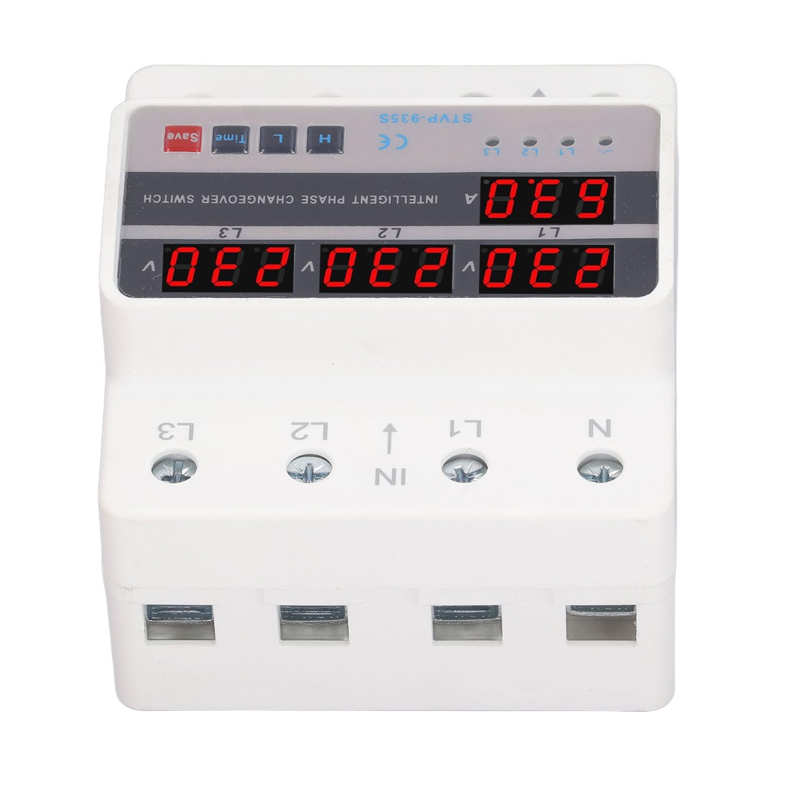 Interruttore di Trasferimento Automatico, AC 220 V 63a Interruttore di Trasferimento Automatico Trifase Ats Commutatore Automatico, Interruttore di Trasferimento di Potenza Montato su Guida Din con Pr