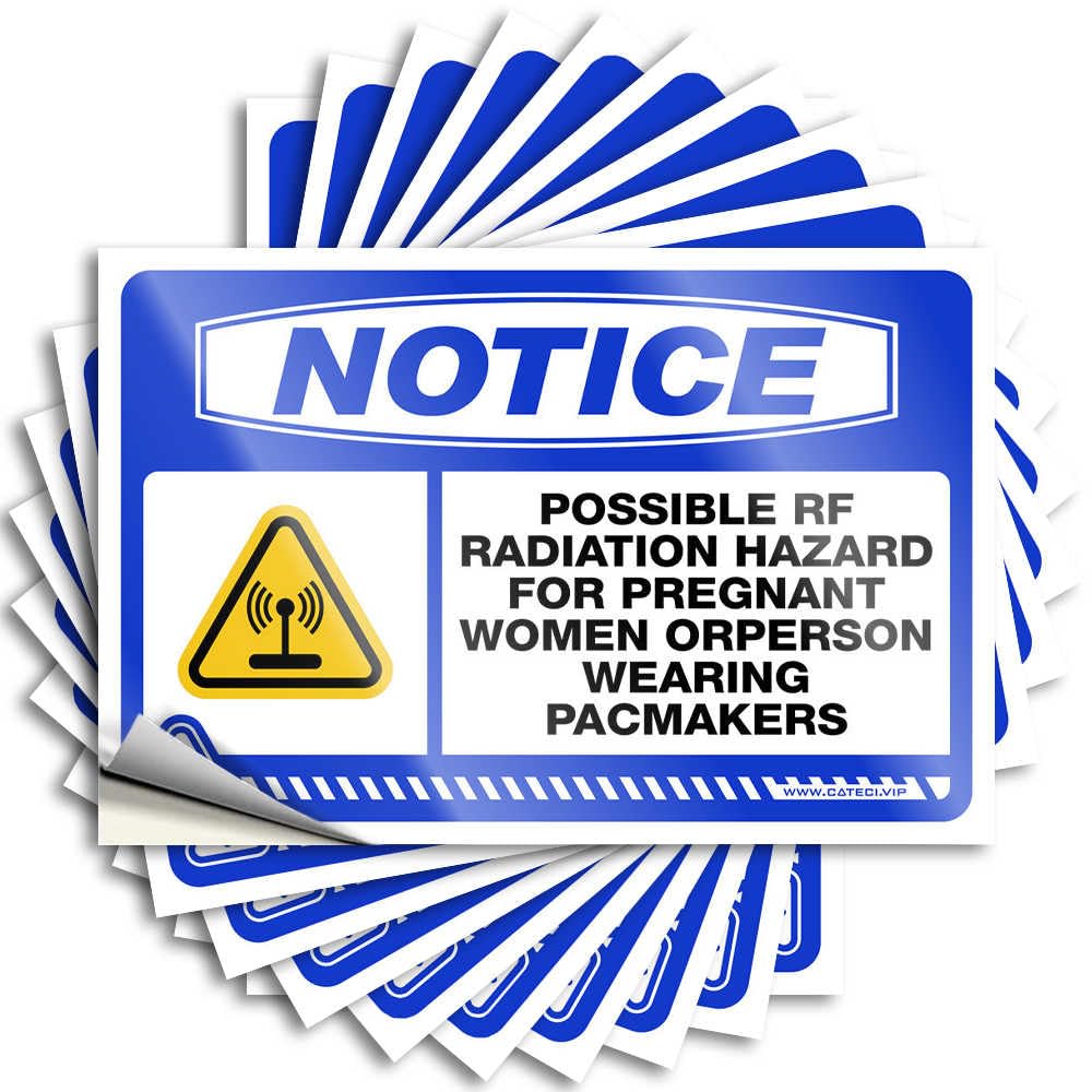 Notice Possible Rf Radiation Hazard Tiny Plain - Quote Tumbler Removable Vinyl Decal(12X18CM)