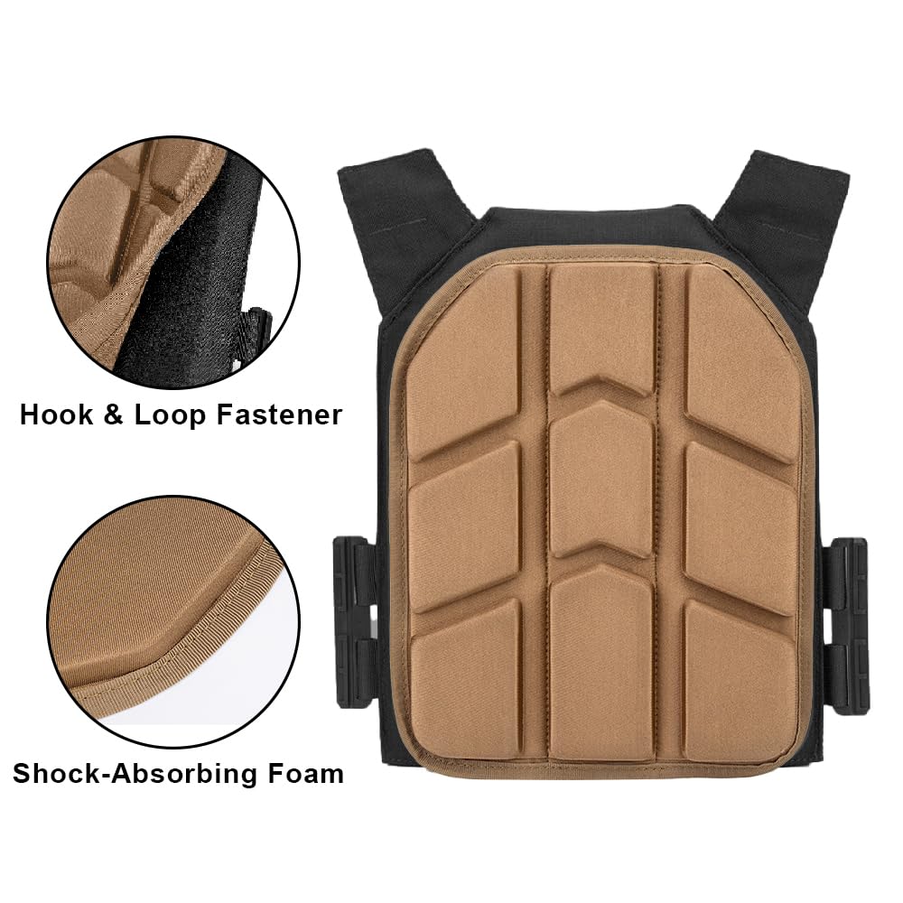 Lot de 2 Plaques Tactiques en Mousse EVA, Coussinet en Mousse EVA pour Support de Plaque, Plaquette Intérieure de Absorption des Chocs, Doublure pour Gilet, Coussinets pour Entraînement et Protection