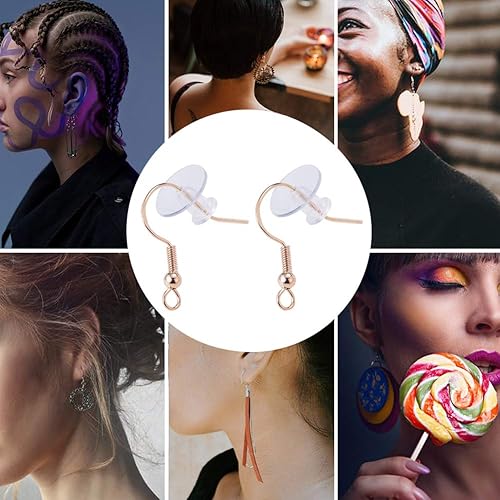 Miniatura 3 de Parches de soporte para lóbulo de oreja, 200 unidades/100 pares hipoalergénicos que evitan desgarros y reducen la tensión de los aretes, parche