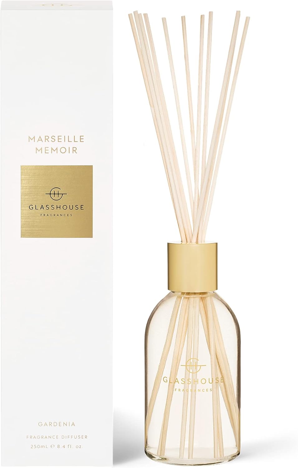 Glasshouse Fragrances Marseille Memoir Reed Diffuser, Home Fragrance & Perfume
