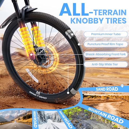 Image of DEYGIA 24 26 inch Mountain Bike for Boys and Girls, 21-Speed Drivetrain, Kids Mountain Bike with Rear Rack, Suspension Fork, Dual Disc Brakes, Internal Cable, Kids' Bicycles with Multiple Colors