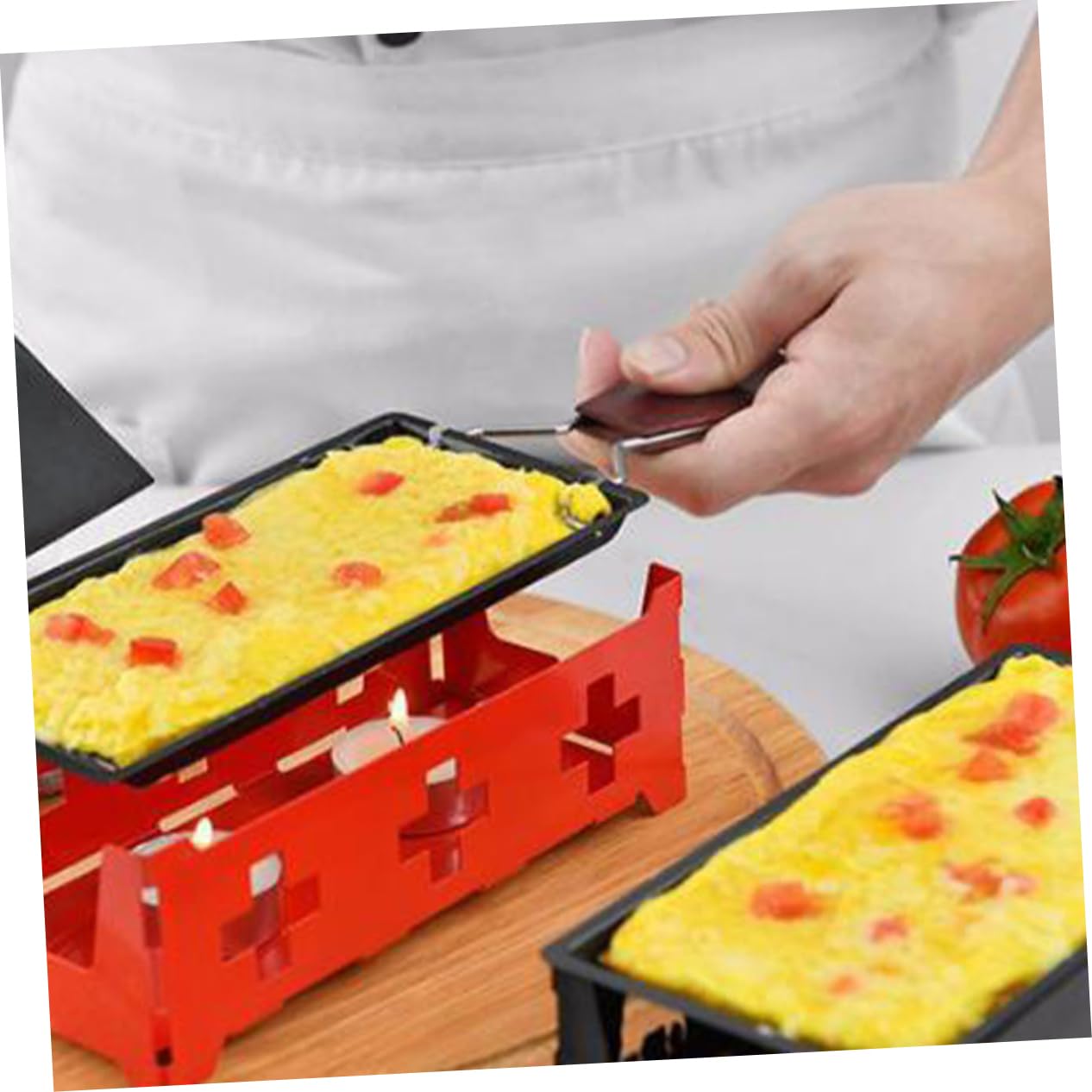 FUNOMOCYA Butter Cheese Grill Mini Non-stick Bakeware Set Outdoor Cooking Baking Tray Set Heat Resistant Material
