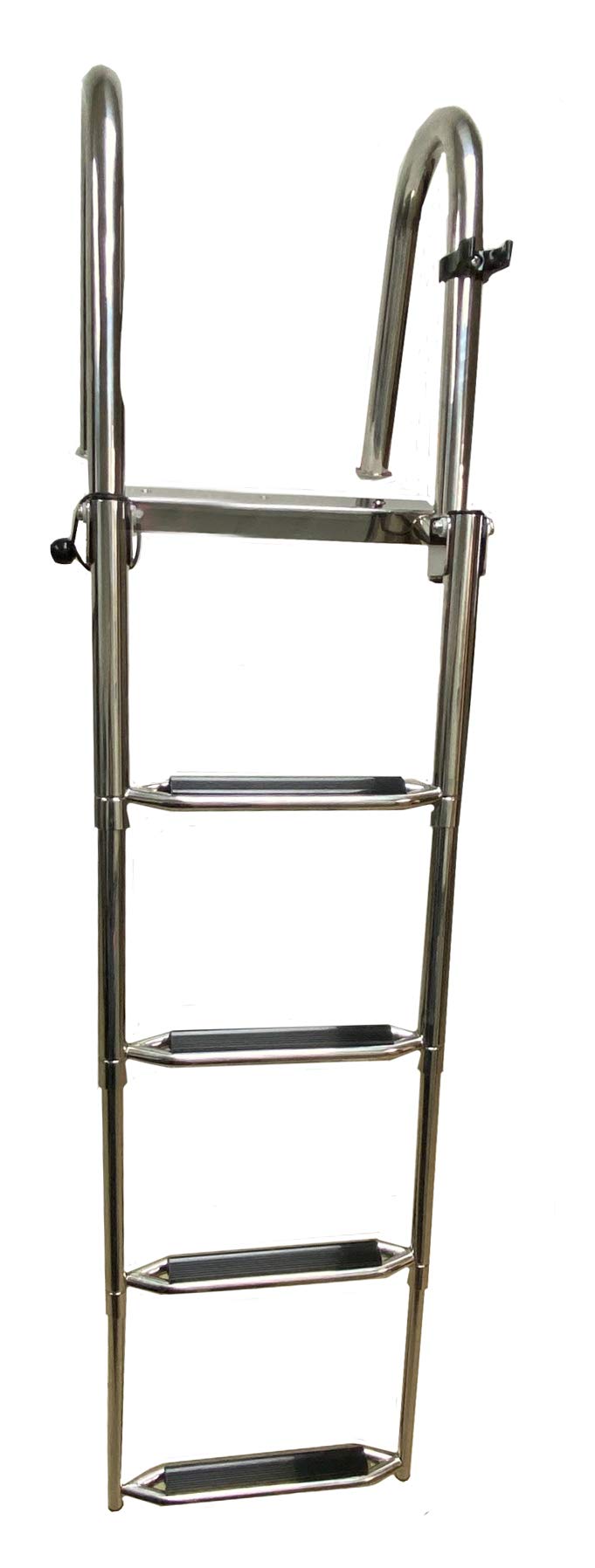 Pactrade Marine Pontoon Boat 5 Step Dock Ladder Aluminum Removable Boarding Ladder Capacity 300lbs