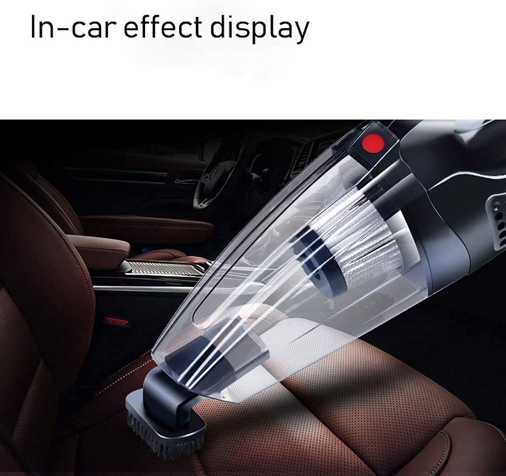 Cleadera de vacío de Mano Presión Absorbente 5000PA Vacío de automóviles inalámbrico Mini portátil portátil de vacío Cocina USB Carga RÁPIDO para Coche (Color : White)
