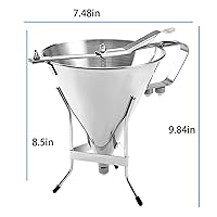 Vista 5 de Stainless Steel Confectionery Funnels with Stand and 3 Nozzles, Commercial Grade Cake Decorating Tool Bakery Use, Precise Dispensing and Filling