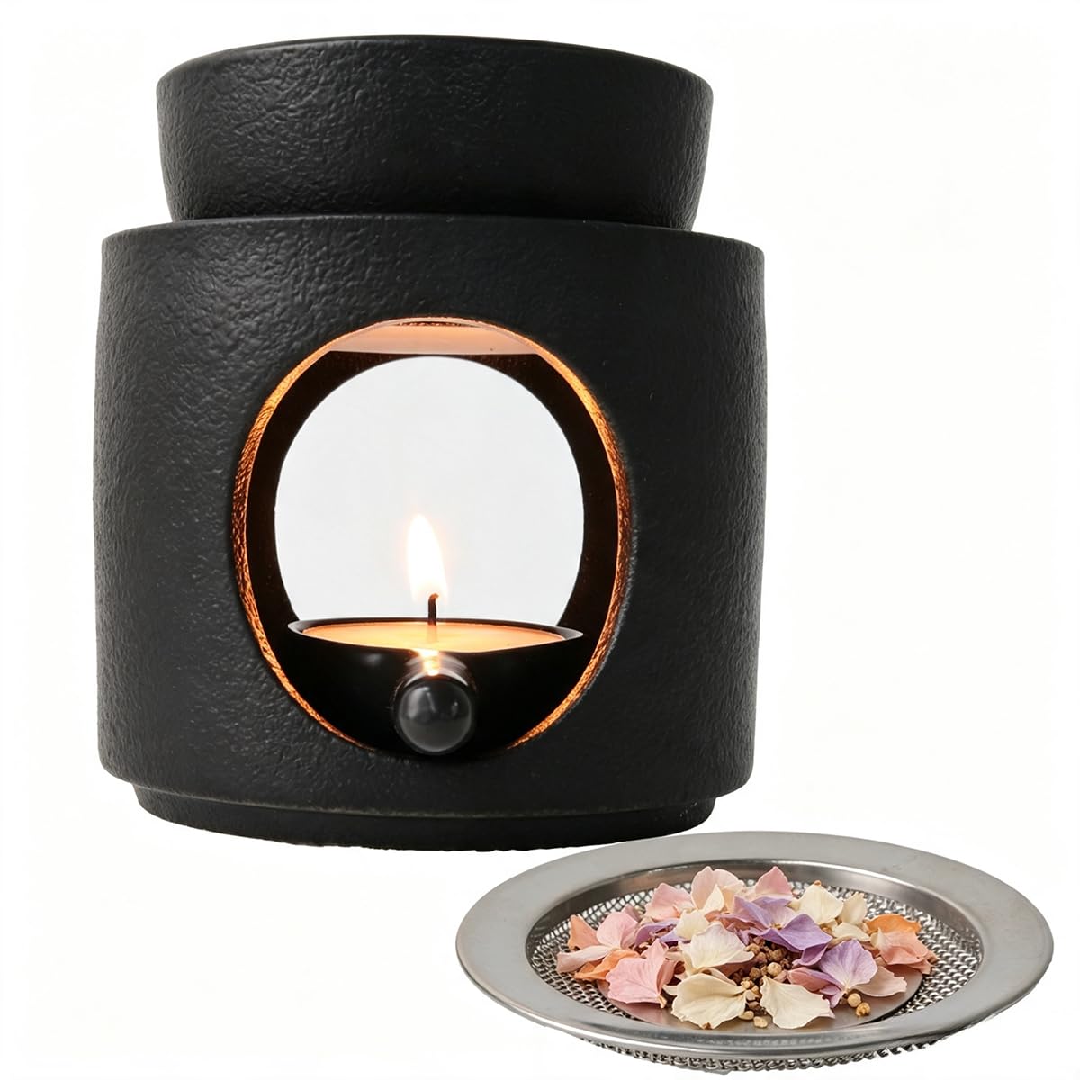 2in1 Wax Melt Ceramic Oil Burner With Sieve And Dish For Diffuser Essential
