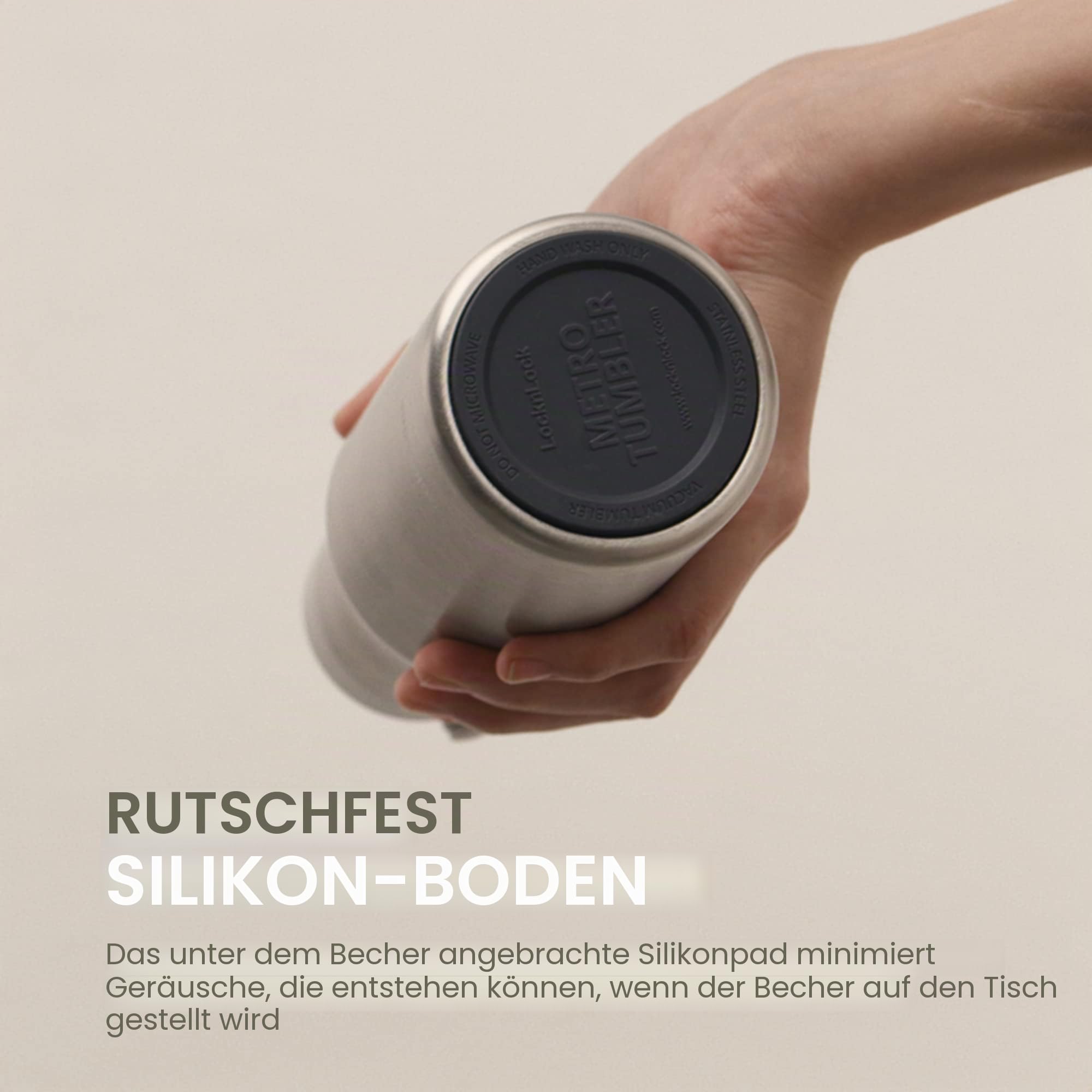 LOCK & LOCK Metro Tumbler - Thermobecher für Kaffee, Tee und andere heiße und kalte Getränke - Vakuum Isolierflasche mit Trageschlaufe - 710 ml - blau