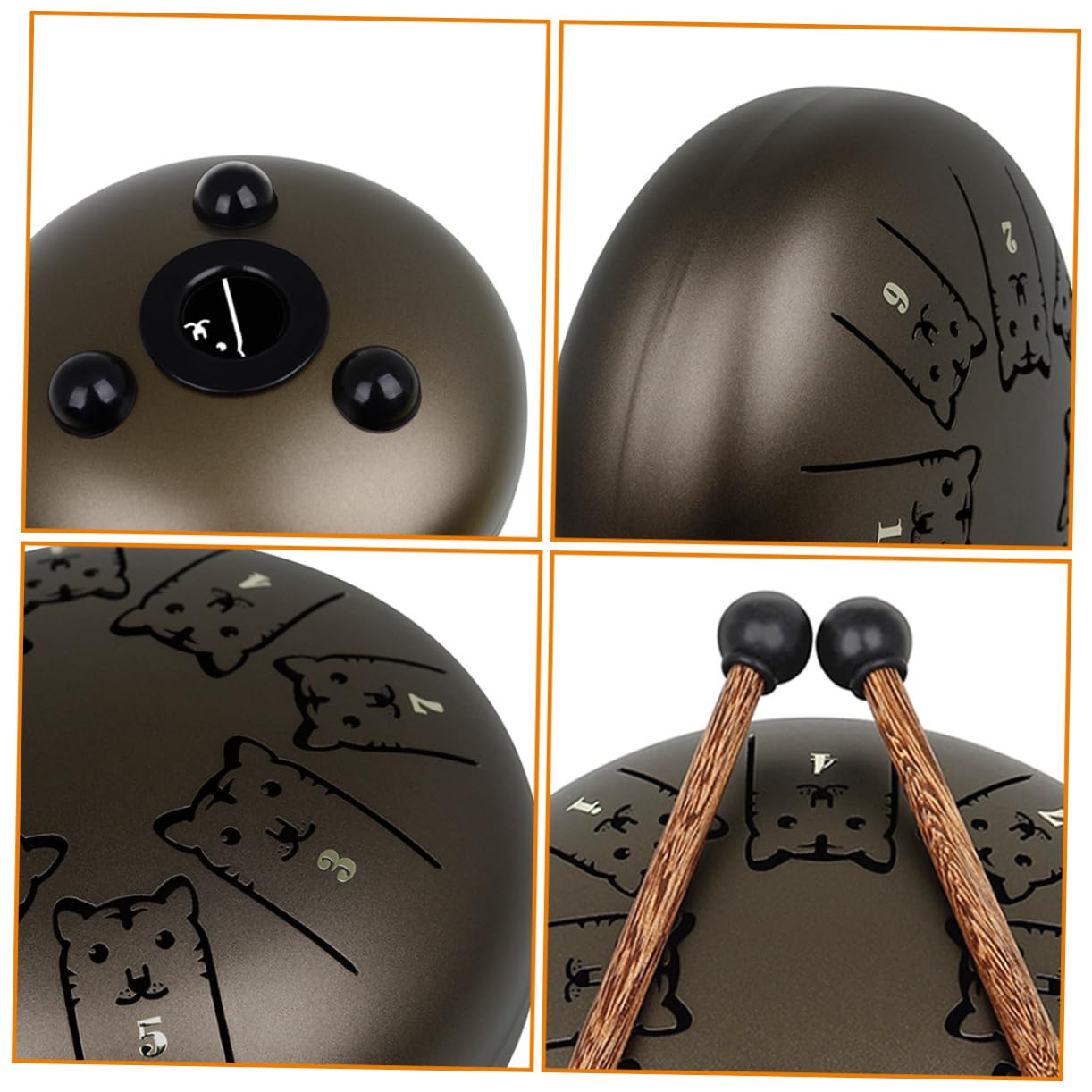 SUPVOX Instrumento de Percusión de Lengüeta de Acero para Principiantes Diseño Delicado y Material de Aleación Acero-titanio Adecuado para Educación Musical y Meditación