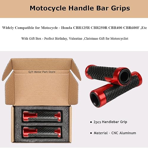 Miniatura 5 de 2 empuñaduras para manillar de motocicleta de 78 pulgadas, 0.866 in, aptos para H-onda CBR60F CBR125R CBR150R CBR250R CBR400 NC23 NC29 CBR600 F2 F3