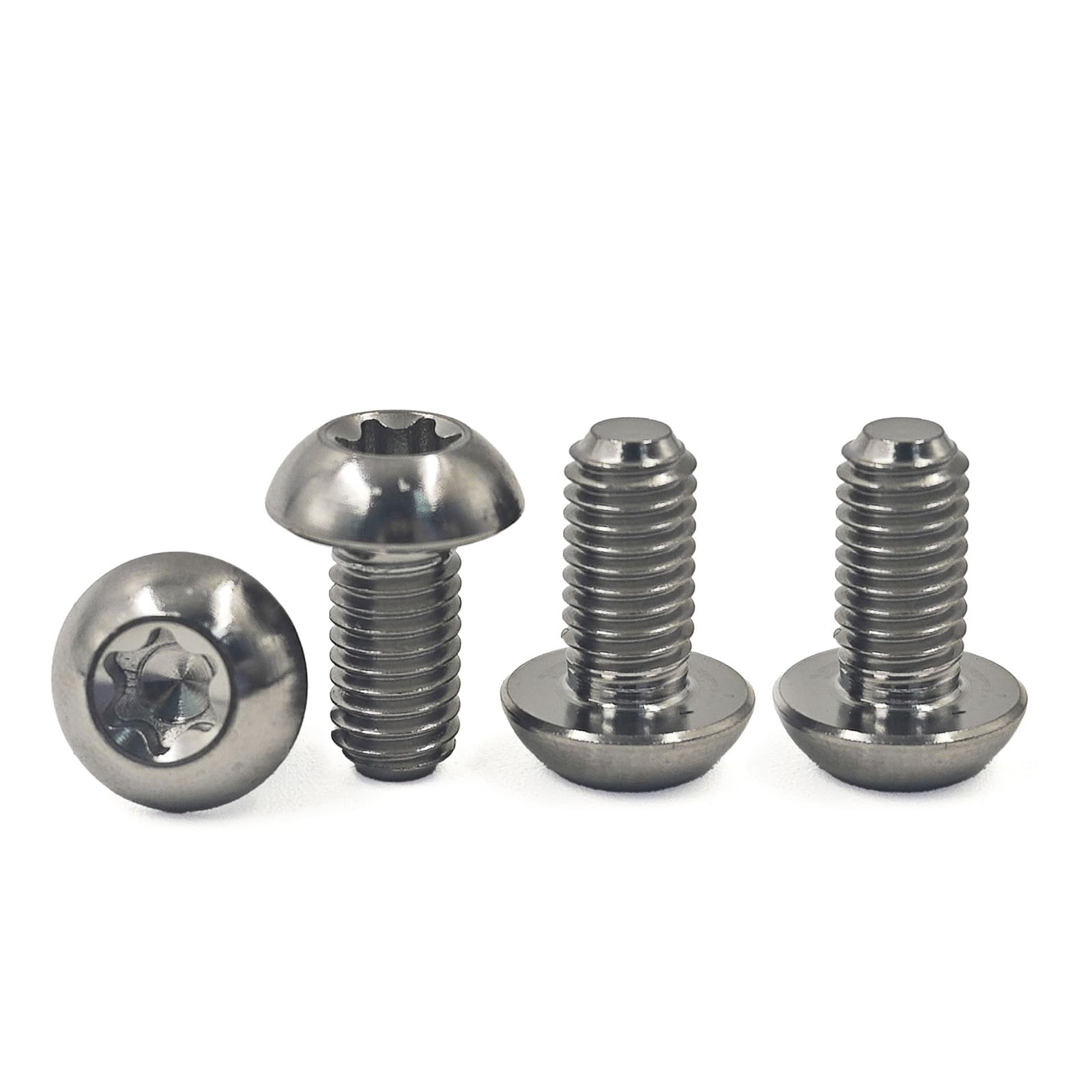 Set of 4 Titanium Bolts M5 x 12mm MTB Bike Bicycle Water Bottle Holder Screws (Silver)