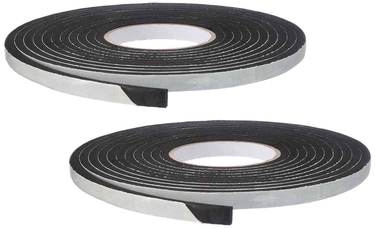 Amazon Basics Single Side High Density Self Adhesive Foam Seal Tape, Weather Stripping Doors and Window Insulation Soundproofing - 12MMX5MTR-6MM - Pack of 2-image-16