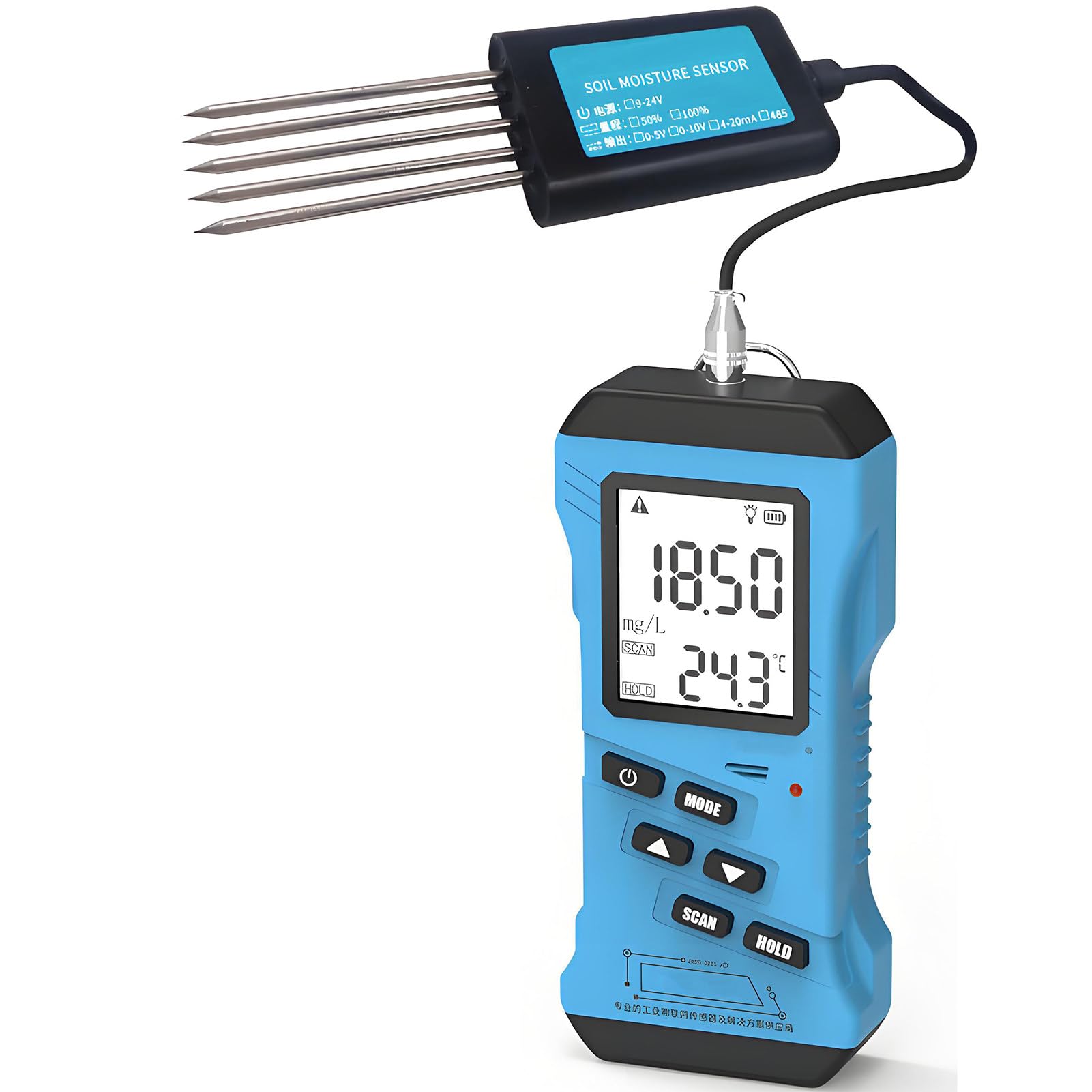 SHENGSHIYU Portable Digital Soil Moisture Meter Test, Digital Soil Tester