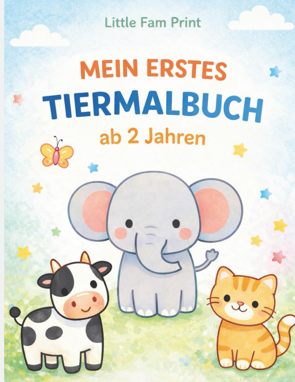 Mein erstes Tiermalbuch ab 2 Jahren: Extra große & einfache Motive für kleine Hände