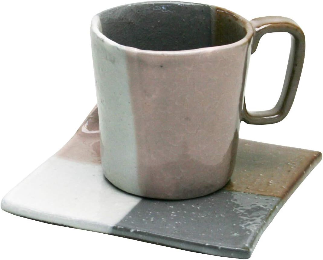 Yamaki Ikai Checkered Cup & Saucer Pink