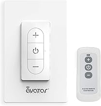 Smart Dimmer Switch with Remote Control, Avatar Controls Wi-Fi Light Switch Compatible with Alexa Google Home Assistant, in Wall, No Hub Required, Single Pole, Neutral Wire Needed
