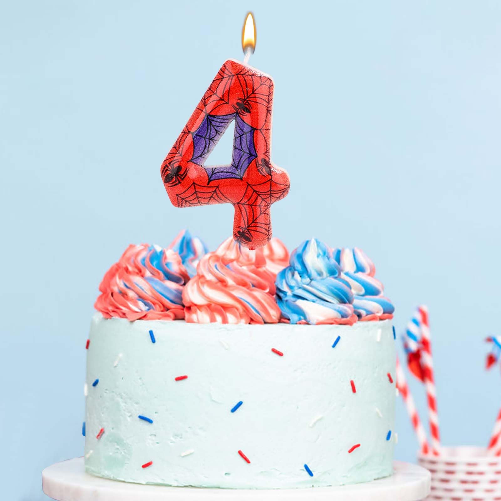 Vela de cumpleaños con número creativo para hombre y mujer, decoración de fiesta
