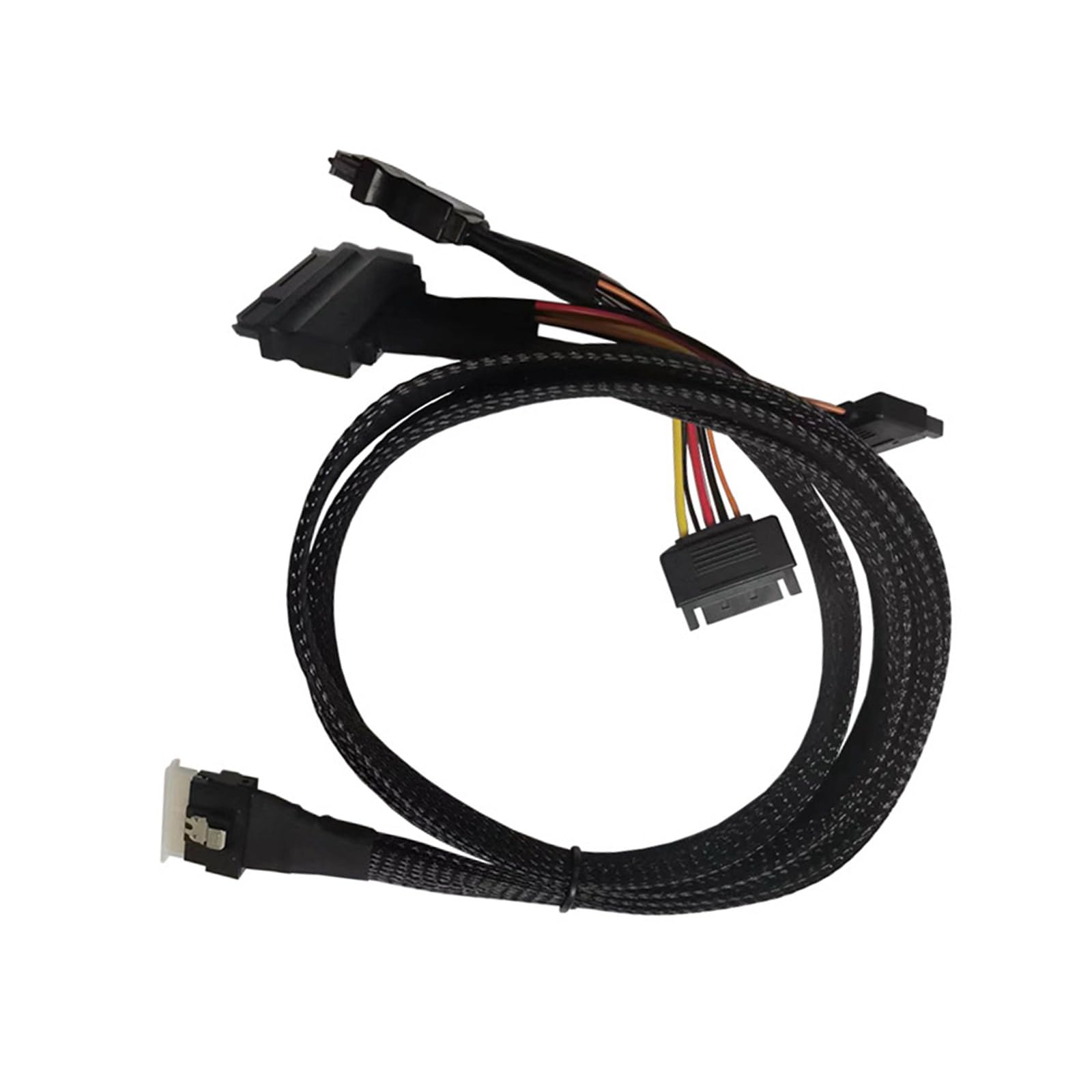 Generisch Adattatore per cavo professionale SFF8654 (8i) a 2 x SFF8639-NVME