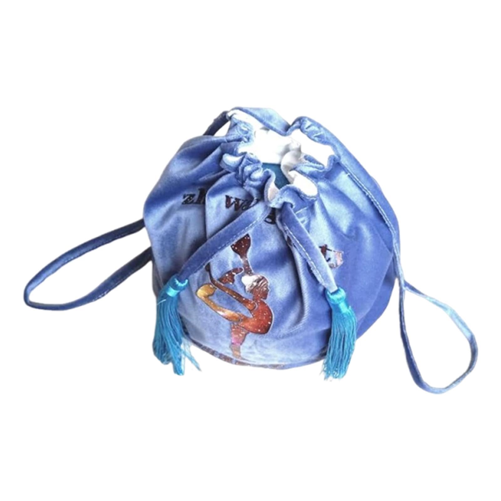 Gymnastics Ball Backpack Sack Fashion Dance Bag for Beach Swim Birthday Gift Blue L-image-14