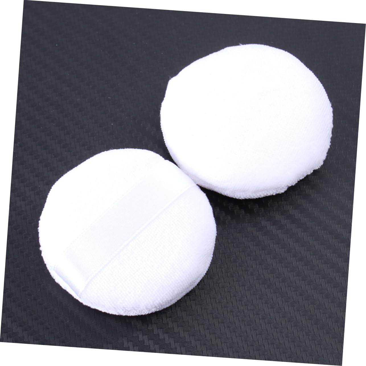 LIFKOME 5 Pcs Body Powder Puff Pure Cotton Round Makeup Puff with Ribbon for Easy Handling for Salon Home Travel Use Gentle Delicate