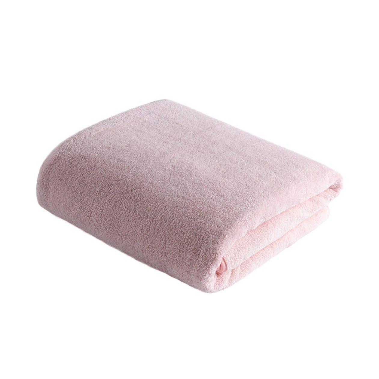 Serviette de bain femme absorbante rose avec peignoir polaire séchage rapide