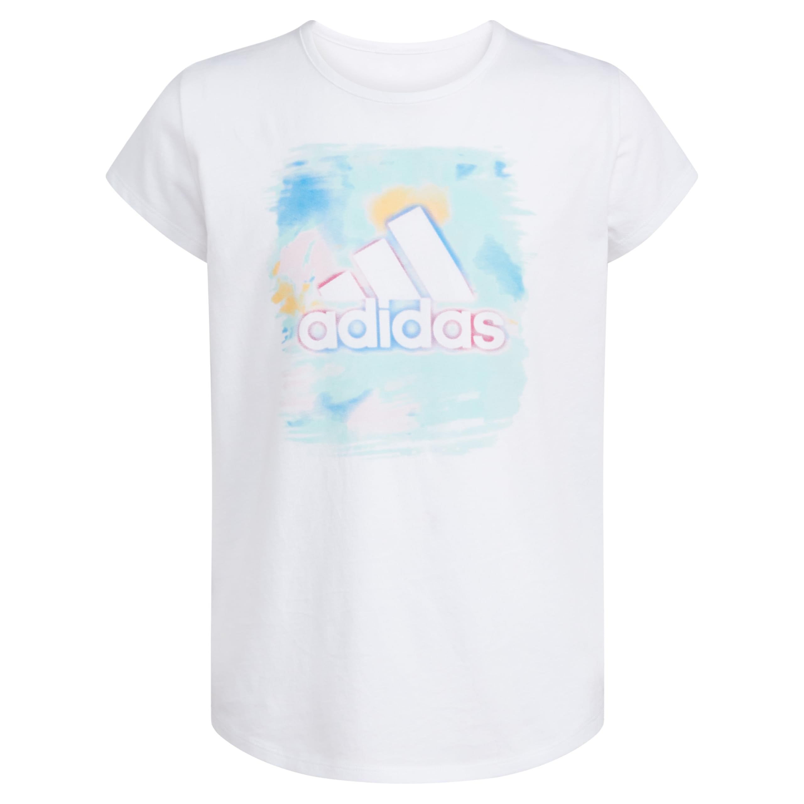 adidas Girls' Short Sleeve Scoop Neck Tee T-Shirt