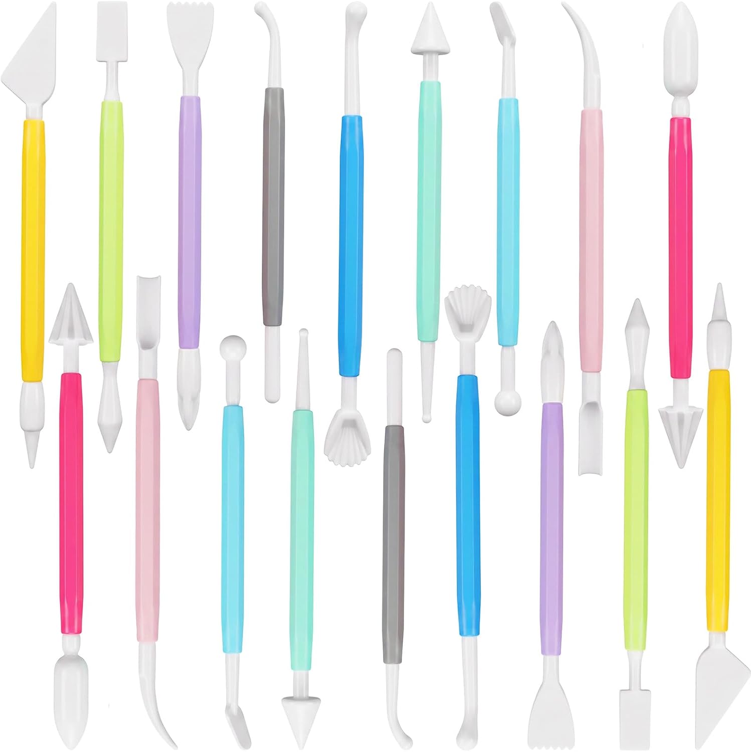 18Pcs Plastic Air Dry Clay Tools Double Ended Clay Modeling Tools Set