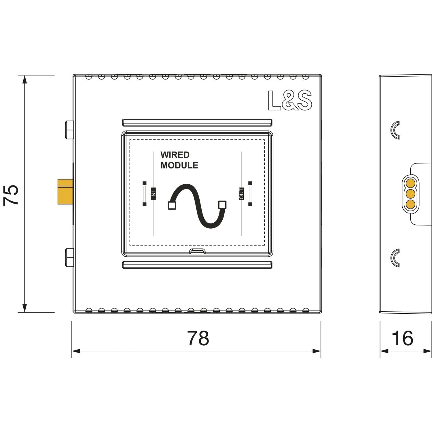 L&S Meccano 1-kanałowy moduł przewodowy do czujnika podczerwieni i czujnika ruchu do lamp LED 12 V, tworzywo sztuczne, kolor jasnoszary