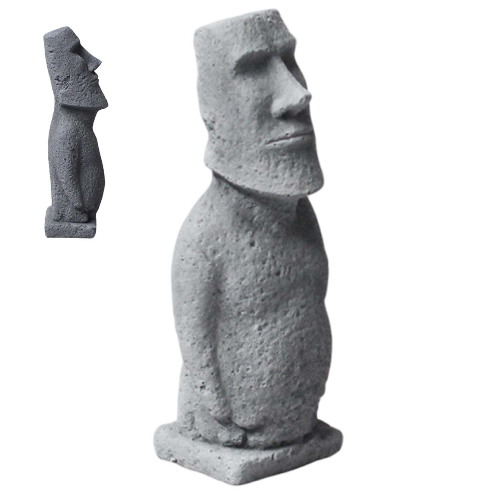 Latemeia Moai Statue, Sandstone Textured Easter Island Head Statue Ancient Mystique Easter Decor for Indoor and Outdoor, S, Decor, Moai