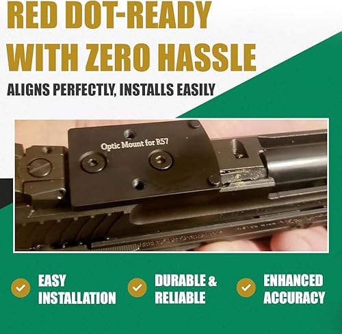 Miniatura 4 de ADE Advanced Optics Placa de montaje para Ruger 57  Ruger 5.7  Adaptador de cola de milano de precisión para RMR Footprint Red Dot  Compatible con